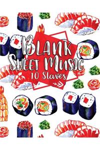 Blank Sheet Music - 10 Staves