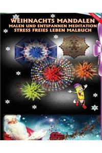 Exklusiv Weihnachts Mandalen Malen Und Entspannen Meditation Stress Freies Leben Malbuch