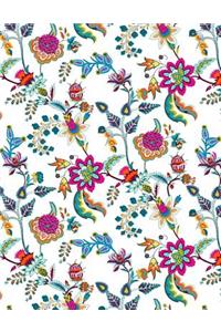 My Big Fat Journal Notebook Chinoiserie Pattern On White