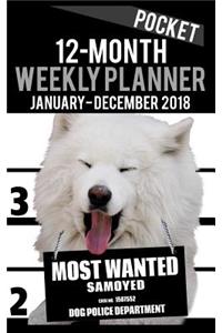 2018 Pocket Weekly Planner - Most Wanted Samoyed