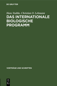 Das Internationale Biologische Programm
