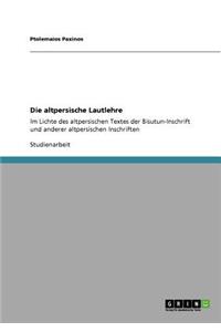 Die altpersische Lautlehre