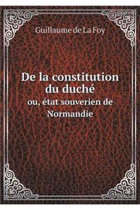 de la Constitution Du Duché Ou, État Souverien de Normandie