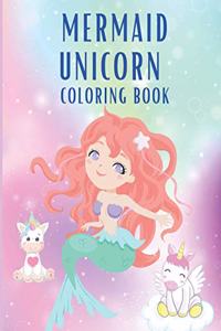 Mermaid Unicorn Coloring Book