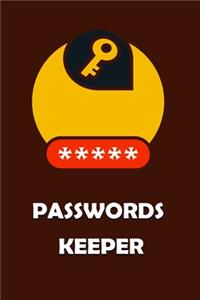 Passwords Keeper: password and username keeper, Logbook To Protect Usernames and Passwords Size 6"x9" (inches) 120 pages