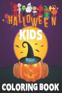 Halloween kids coloring book