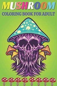 Mushroom coloring book for Adult