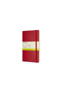 Moleskine Scarlet Red Large Plain Notebook Soft