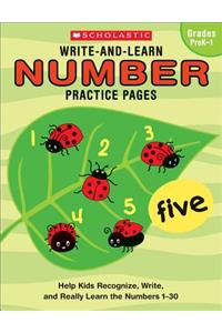 Write-And-Learn Number Practice Pages