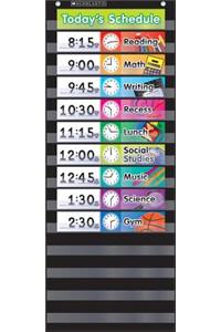 Daily Schedule (Black) Pocket Chart