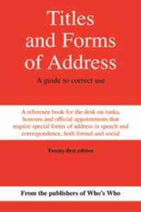 Titles And Forms Of Address (Whos Who) Paperback â€“ 1 January 2002