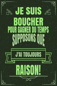 Je Suis Boucher Pour Gagner Du Temps Supposons Que j'Ai Toujours Raison!