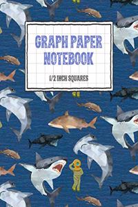 Graph Paper Notebook 1/2 Inch Squares