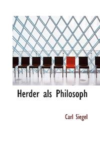 Herder ALS Philosoph