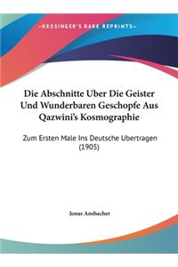 Die Abschnitte Uber Die Geister Und Wunderbaren Geschopfe Aus Qazwini's Kosmographie