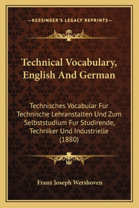Technical Vocabulary, English and German