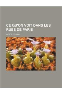 Ce Qu'on Voit Dans Les Rues de Paris