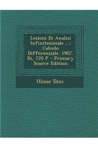 Lezioni Di Analisi Infinitesimale ...