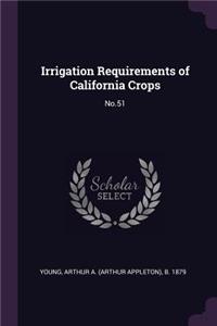 Irrigation Requirements of California Crops