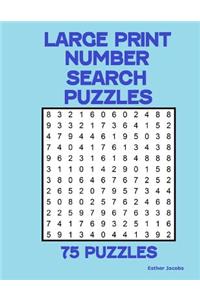 Large Print Number Search Puzzles