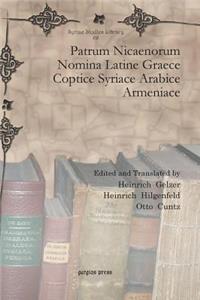 Patrum Nicaenorum Nomina Latine Graece Coptice Syriace Arabice Armeniace