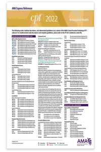 CPT Express Reference Coding Card 2022: Behavioral Health