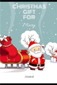 Christmas Gift For Mary College Ruled Notebook