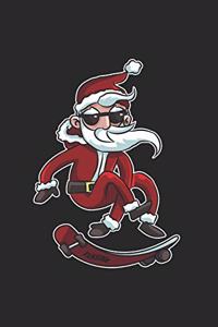 Christmas Skateboard Santa Notebook