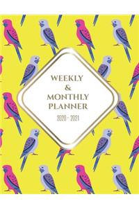 Weekly & Monthly Planner 2020 - 2021
