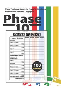 Phase 10 Score Sheets