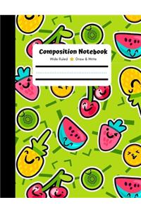 Composition Journal, Wide Ruled, Draw and Write