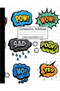 Composition Notebook College Ruled 120p 8