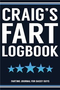 Craig's Fart Logbook Farting Journal For Gassy Guys