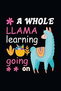 A whole llama learning going on