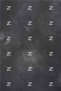 2020 Weekly Planner Monogram Z Pattern Monogram Z Chalkboard 134 Pages