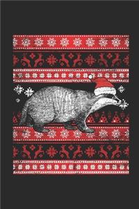 Ugly Christmas - Honey Badger: Graph Ruled Notebook - Journal for Ugly Christmas Gift And New Year Gift Idea