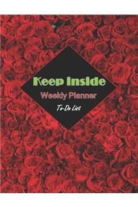 Keep inside Weekly Planner To-Do List