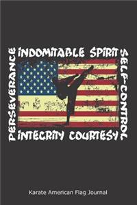Karate American Flag Journal