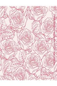 Pink Flowers Bloom 2018-2019 Large Academic Year Monthly Planner