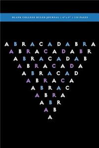 Abracadabra Blank College Ruled Journal 6x9