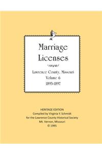 Lawrence County Missouri Marriages 1893-1897