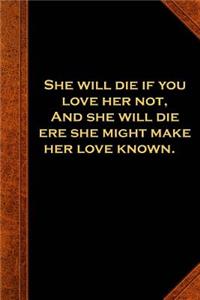 2019 Daily Planner Shakespeare Quote Die Love Her Not 384 Pages