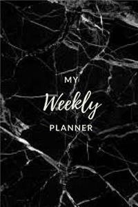 My Weekly Planner - (Black Marble) Daily Planner / Appointment Book