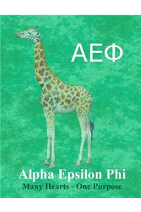 Alpha Epsilon Phi: Lined Notebook - Composition Book - 8.5 X 11 Paper - Wide Ruled - 100 Pages