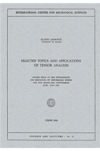 Selected Topics and Applications of Tensor Analysis