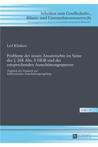 Probleme Der Neuen Ansatzrechte Im Sinne Des § 268 Abs. 8 Hgb Und Der Entsprechenden Ausschuettungssperren