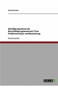 Kündigungsschutz als Beschäftigungshemmnis? Eine Problemanalyse und Bewertung