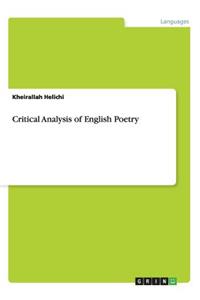 Critical Analysis of English Poetry