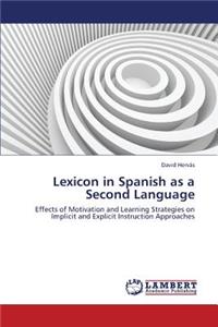 Lexicon in Spanish as a Second Language