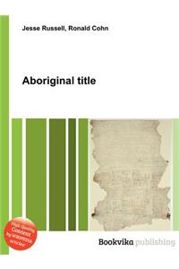 Aboriginal Title